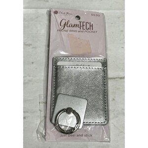 GlamTech Silver Phone Ring & Pocket Holder By Blue Moon Beads